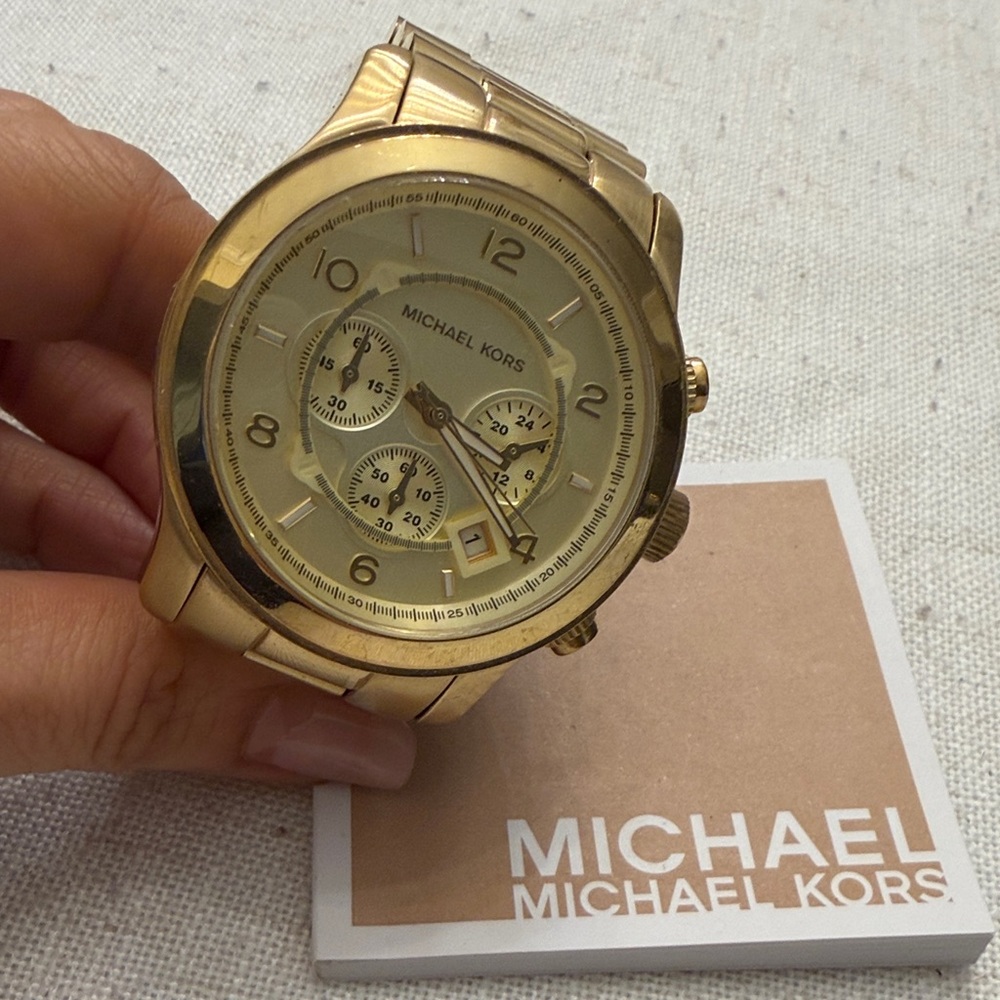 Michael Kors Gold-Tone Men's Chronograph Bracelet Watch